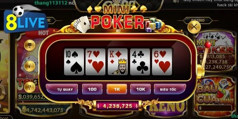 Cách chơi Mini Poker tại 8live